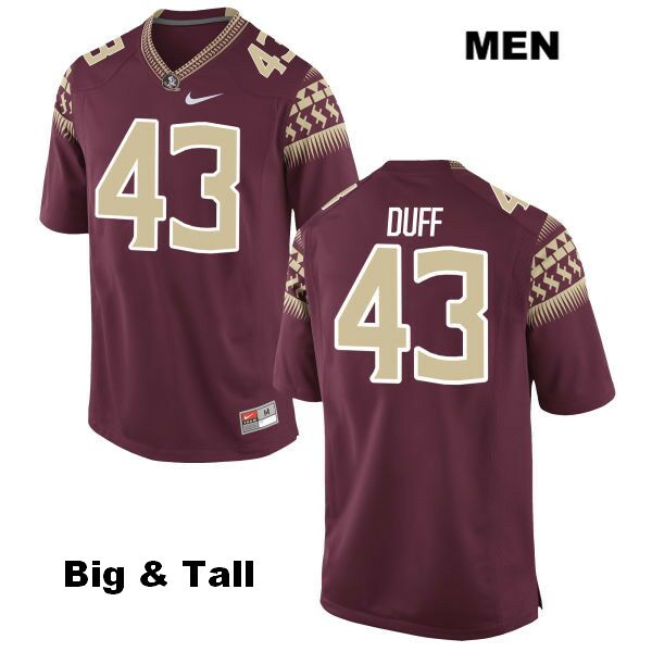 Men's NCAA Nike Florida State Seminoles #43 Jake Duff College Big & Tall Red Stitched Authentic Football Jersey KSQ0269YX